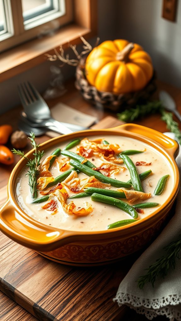 herb infused green bean casserole