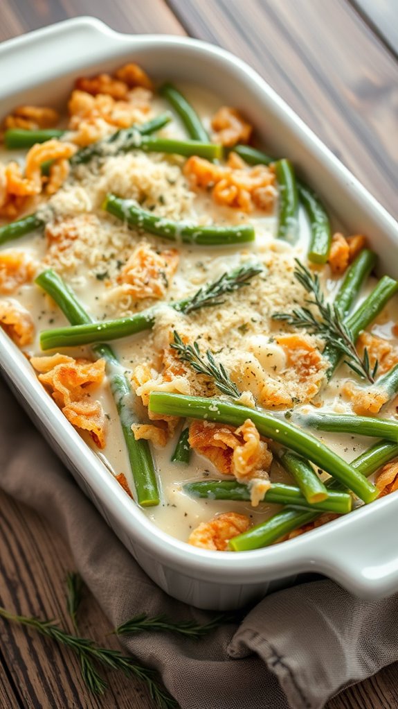 herb infused green bean casserole