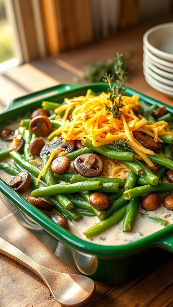 herb infused green bean casserole
