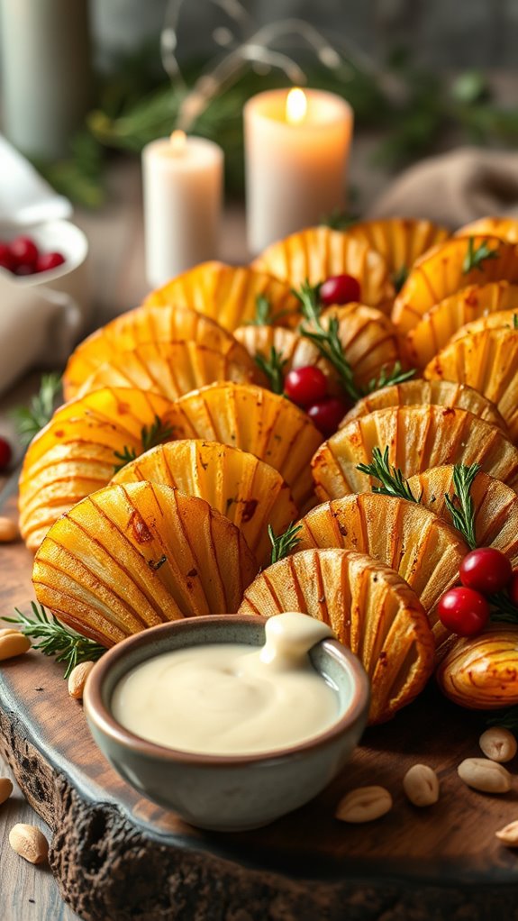 herb infused hasselback potatoes recipe