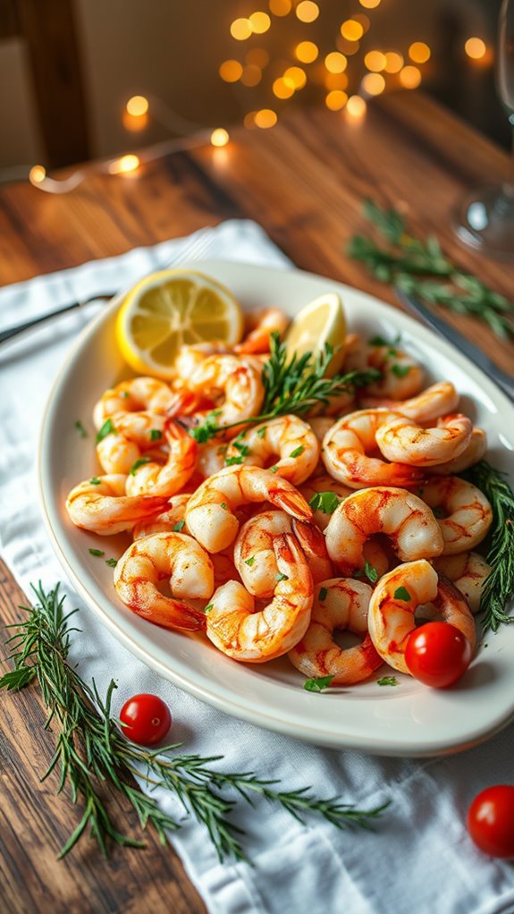 herb infused pan seared shrimp
