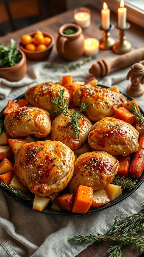 herb roasted chicken thighs recipe
