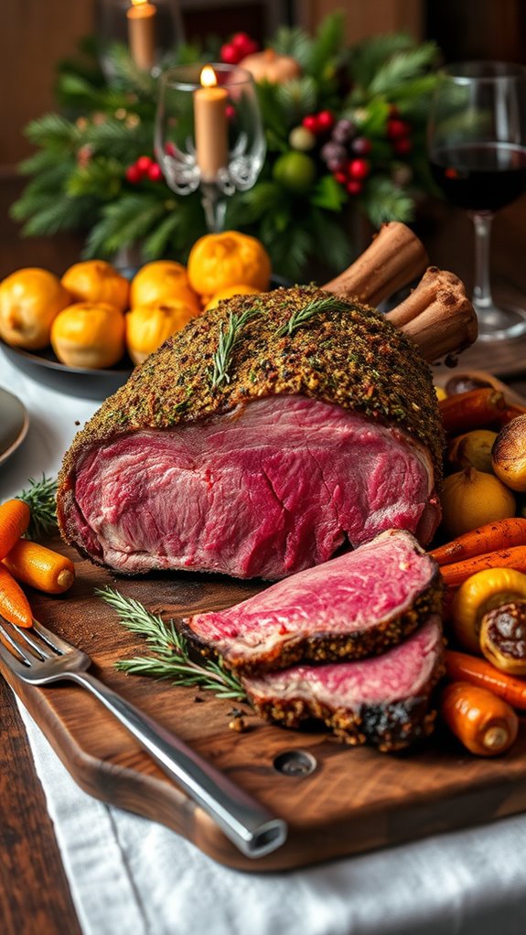 herb seasoned prime rib roast