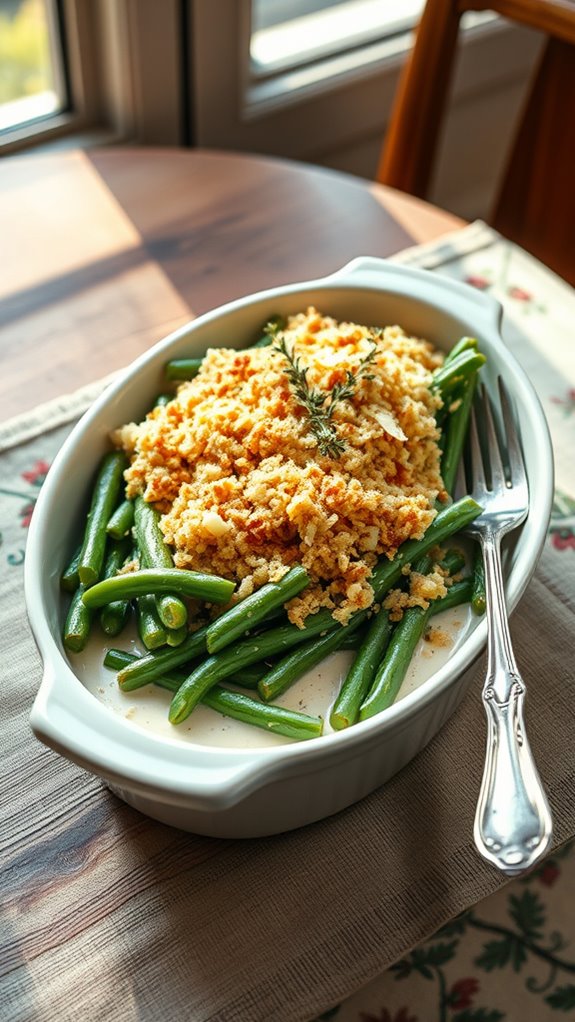 herbed parmesan green bean casserole