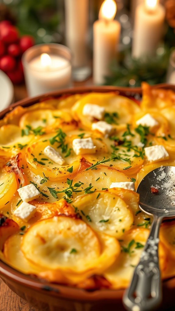 herbed potato and celery gratin