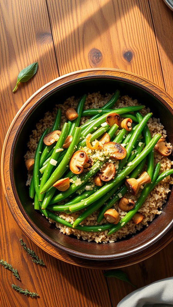 herbed rice with green beans