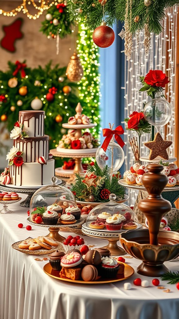 holiday dessert buffet station