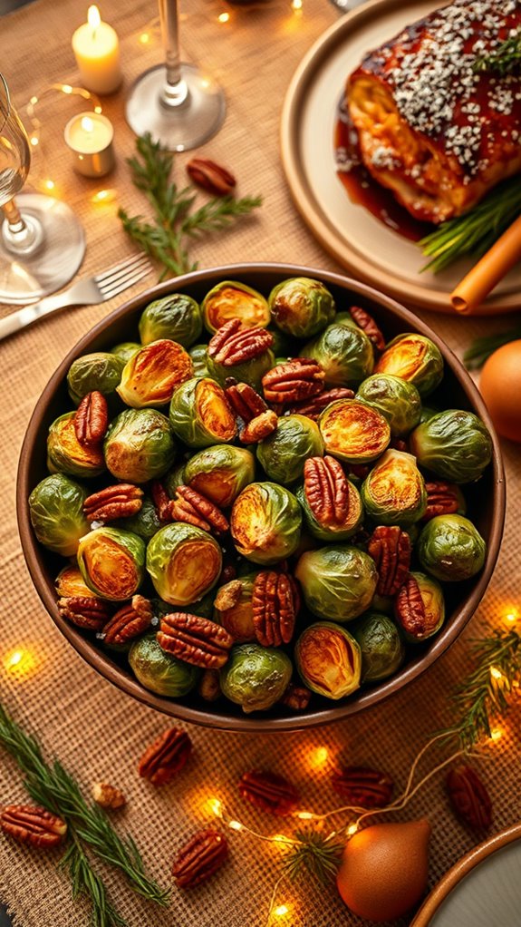 honey balsamic brussels sprouts delight