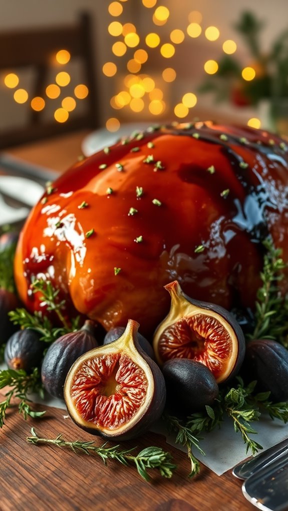 honey balsamic glazed holiday ham