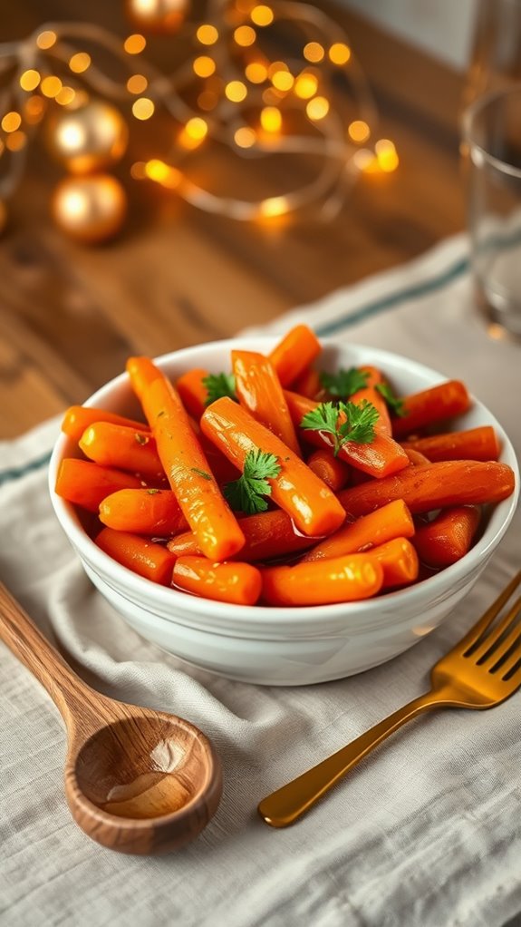 honey glazed caramelized carrots