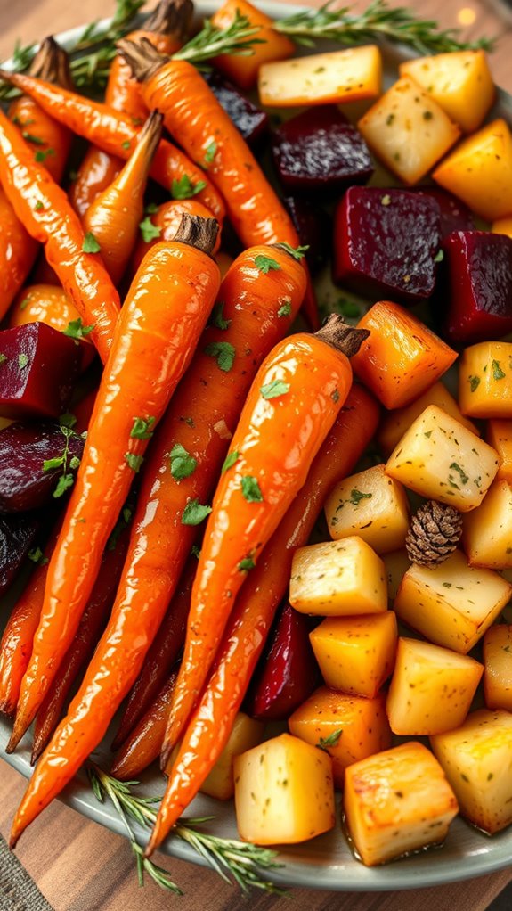 honey glazed carrots with herbs