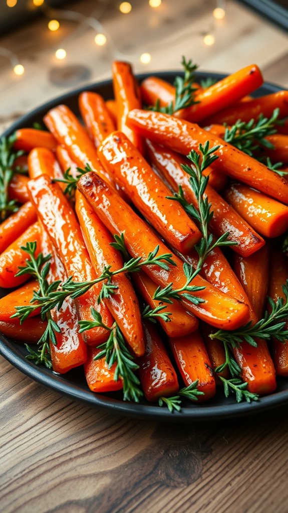 honey glazed carrots with thyme