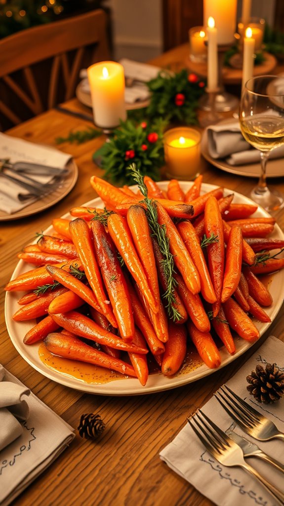 honey roasted carrot side dish