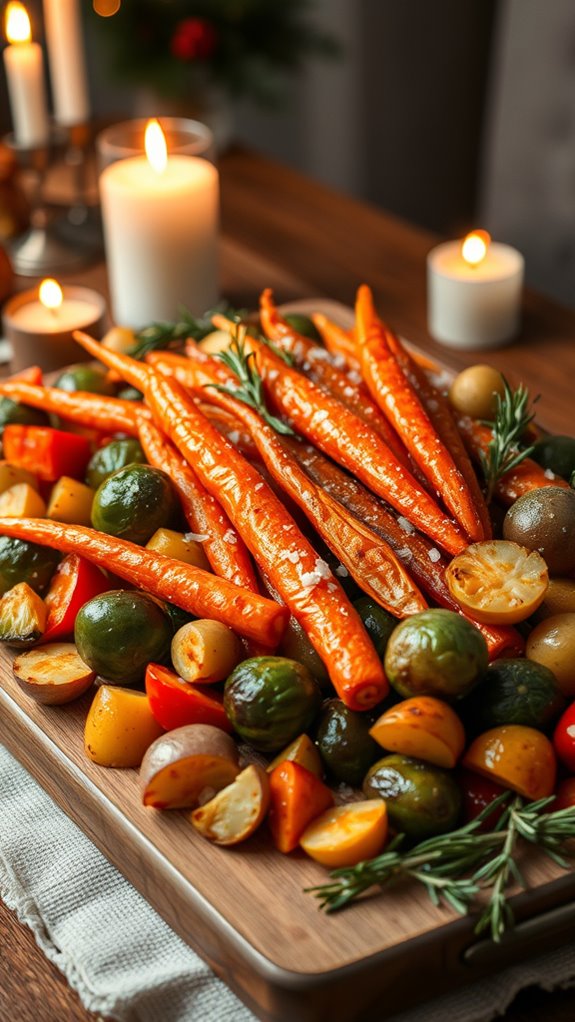 honey roasted carrots with rosemary