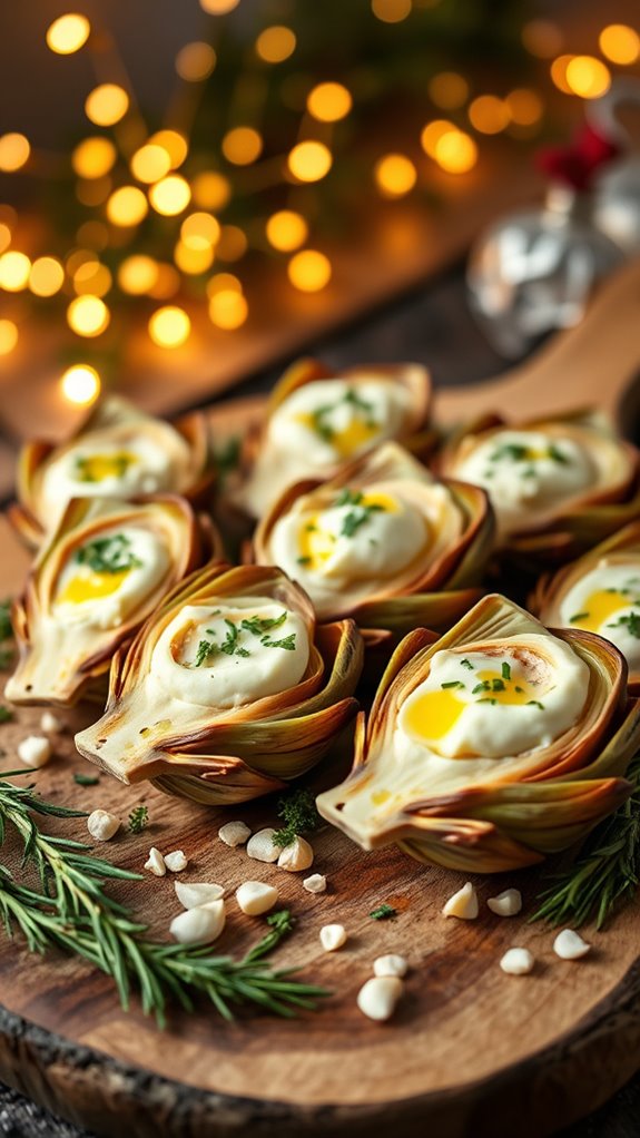 indulgent creamy artichoke hearts