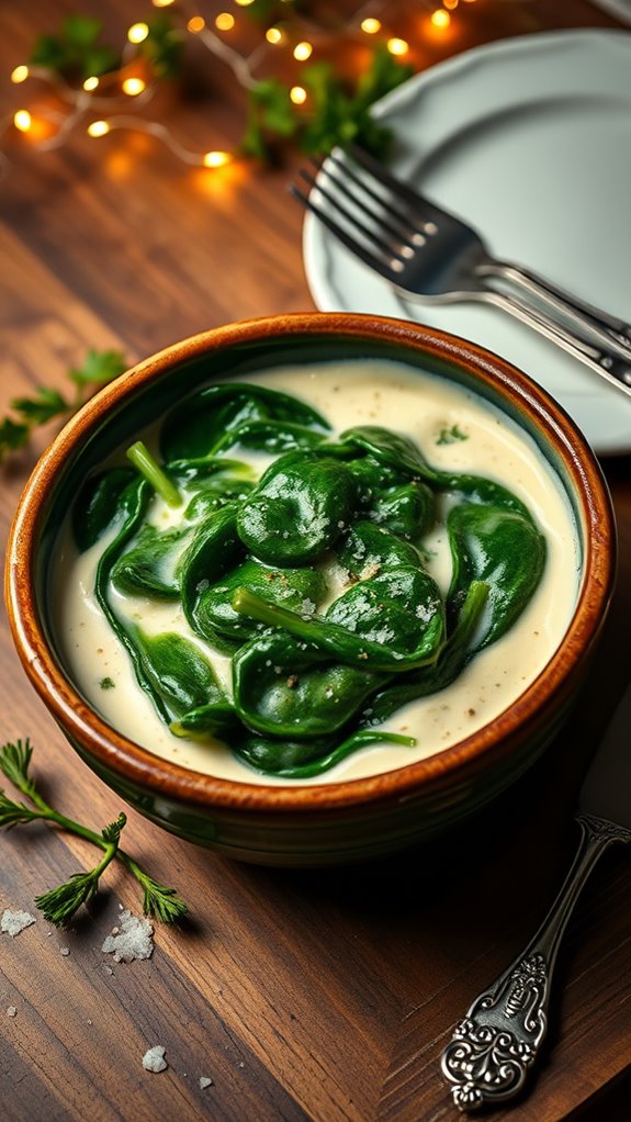 indulgent creamy spinach dish