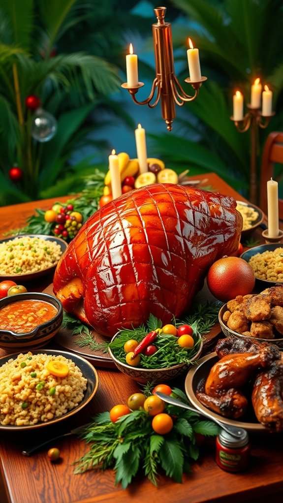 jamaican glazed holiday ham