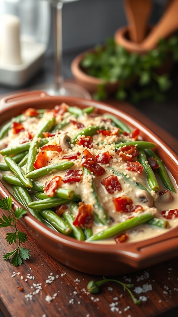 keto creamy mushroom casserole