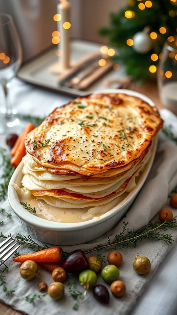 layer bake garnish serve