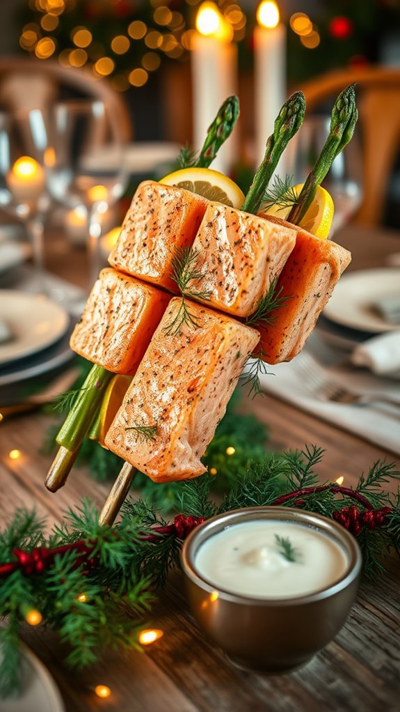 lemon dill salmon skewers recipe