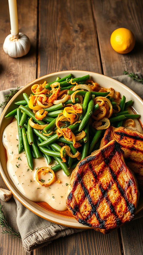 lemon garlic green bean casserole