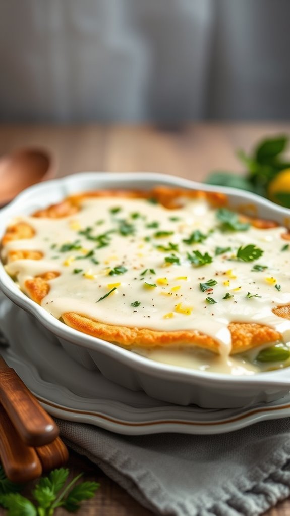 lemon herb green bean casserole