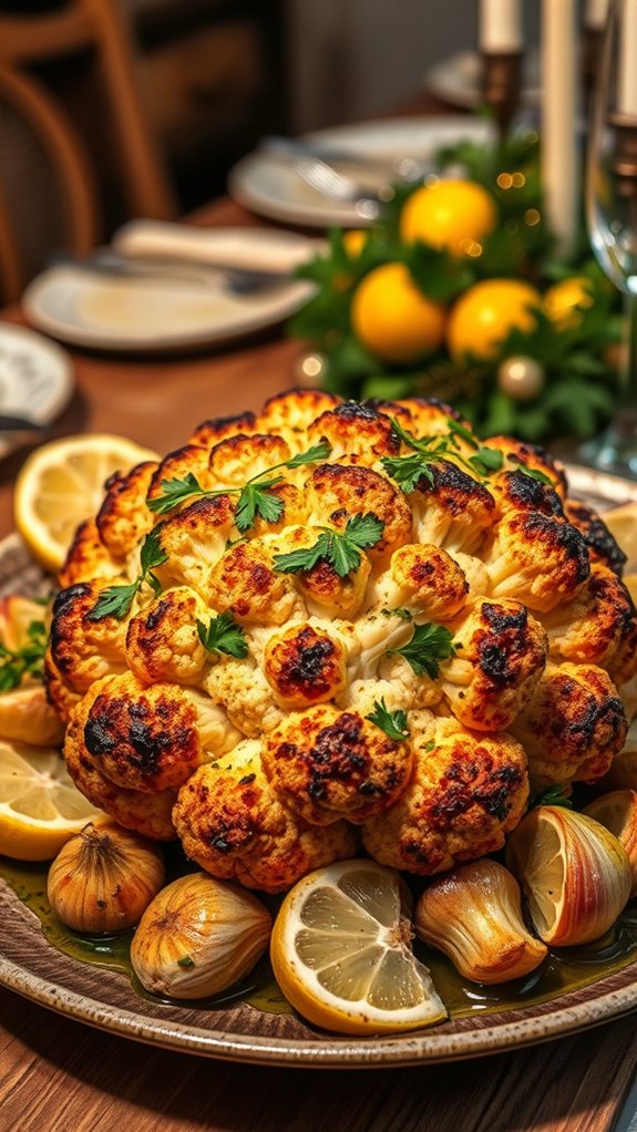 lemon herb roasted cauliflower delight