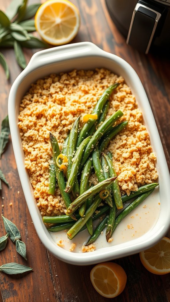 lemon parmesan green bean casserole
