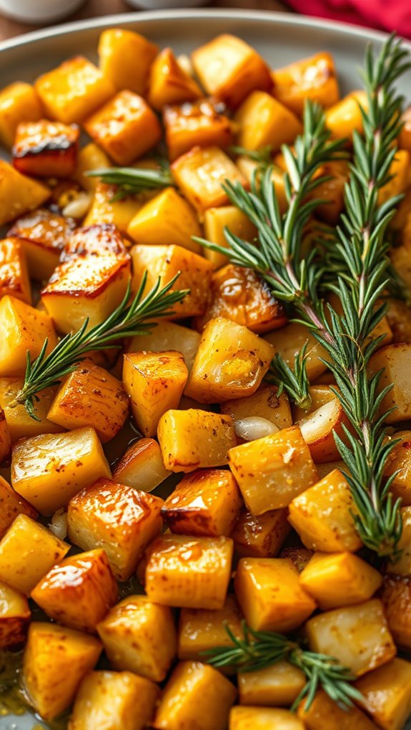 lemon zested roasted parsnips