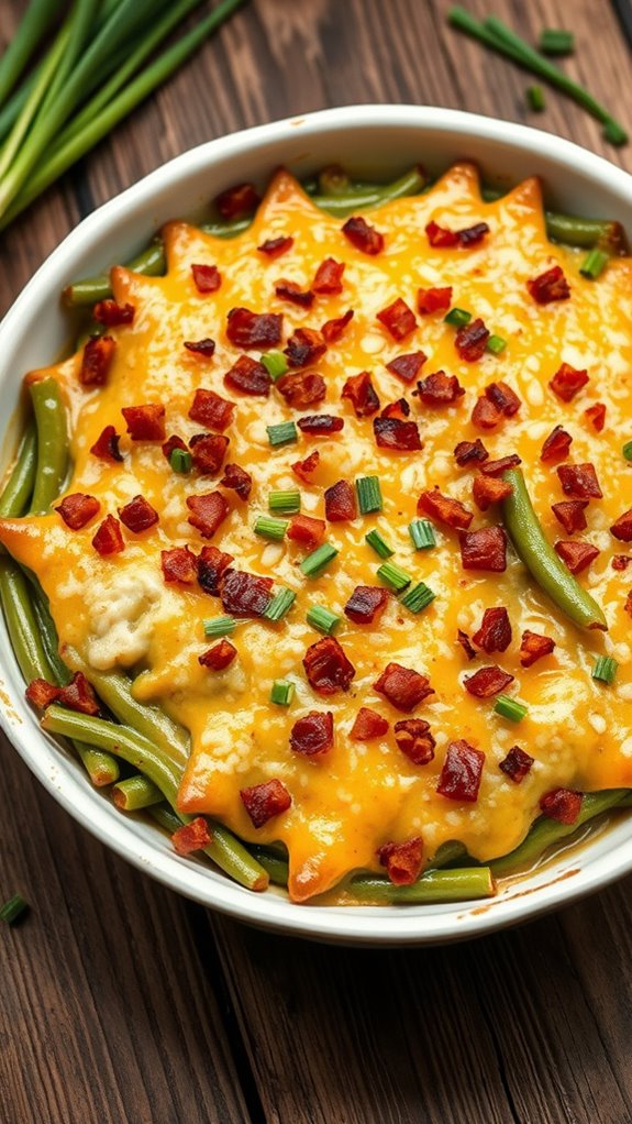 loaded bacon cheddar green beans