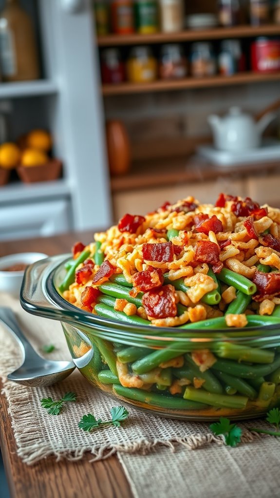 loaded green bean casserole