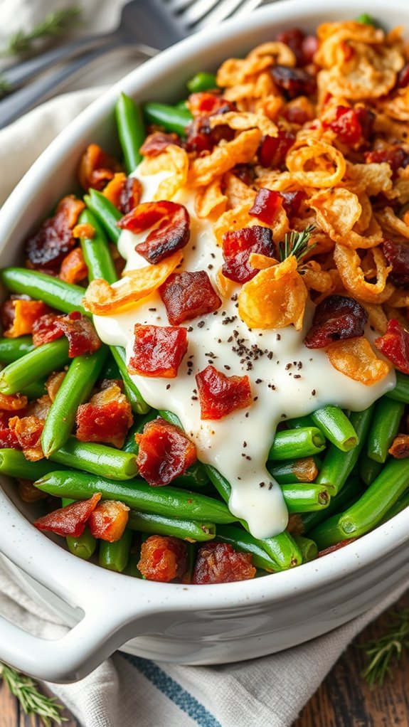 loaded green bean casserole
