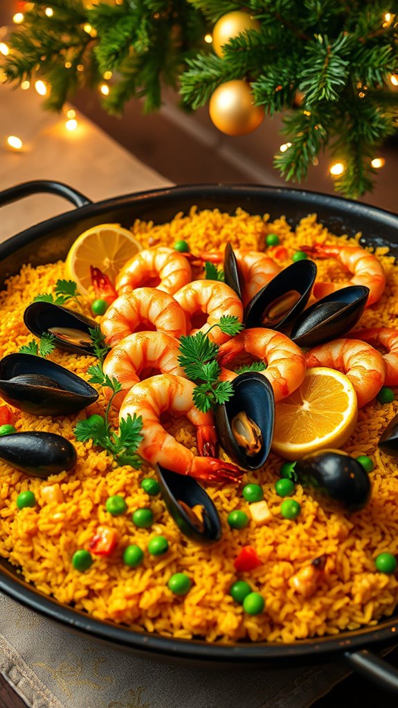 lobster paella with citrus herbs