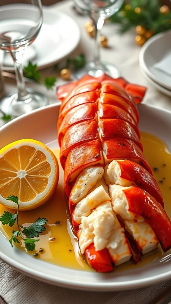 lobster tails with truffle oil