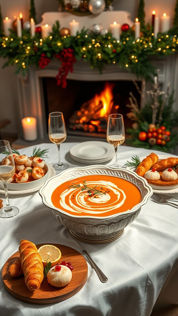 luxurious creamy lobster soup