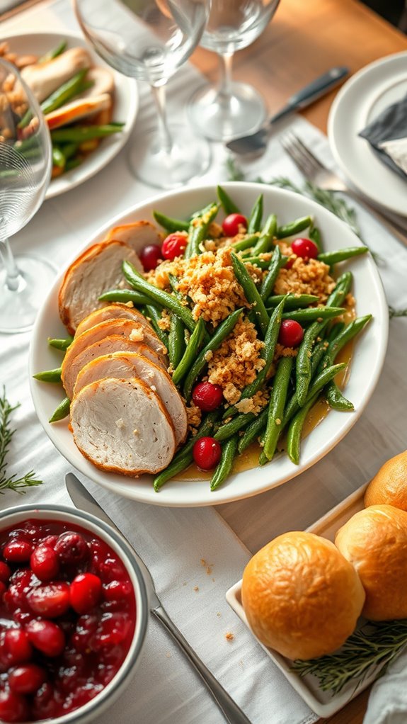 luxurious green bean casserole