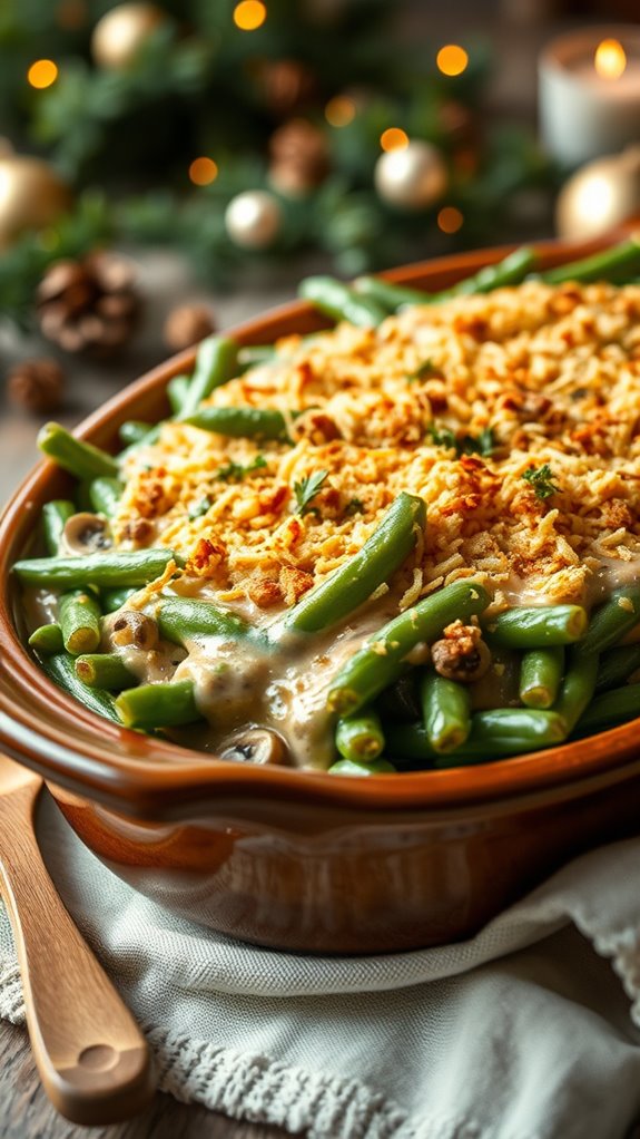 luxurious green bean casserole