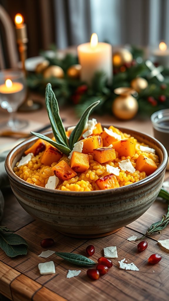 luxurious saffron risotto dish