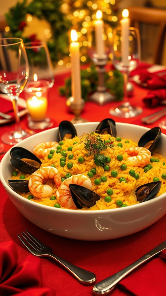 luxurious saffron shrimp risotto