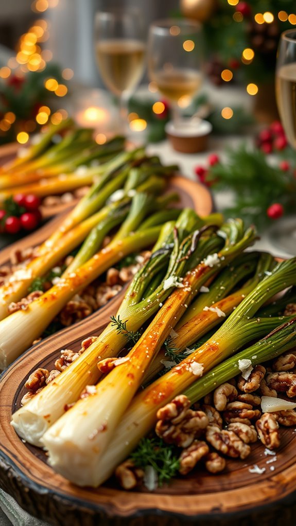 maple balsamic roasted leeks recipe