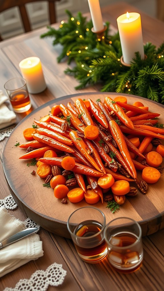 maple bourbon glazed carrots