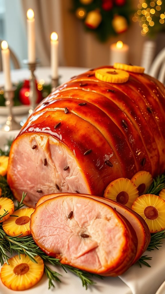 maple brown sugar glazed ham