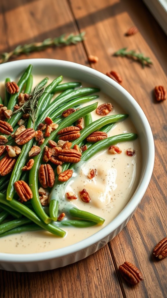maple dijon green bean casserole