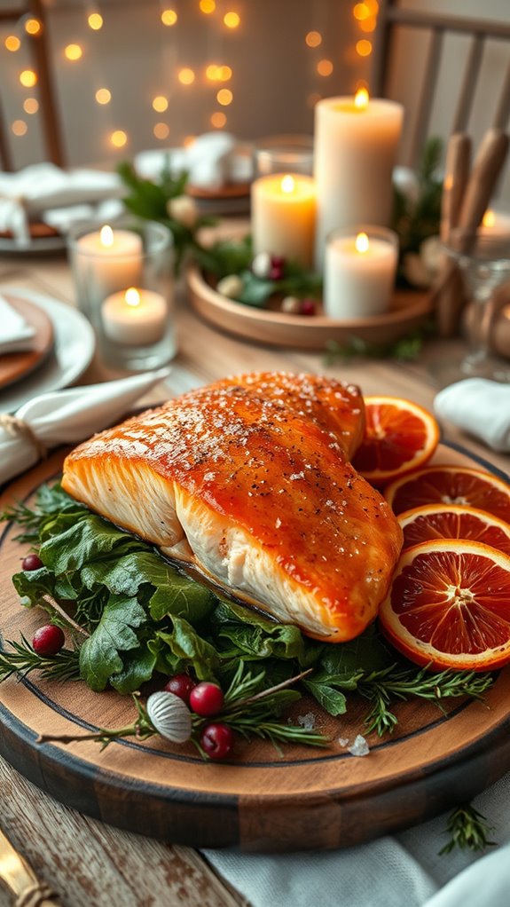 maple glazed baked salmon