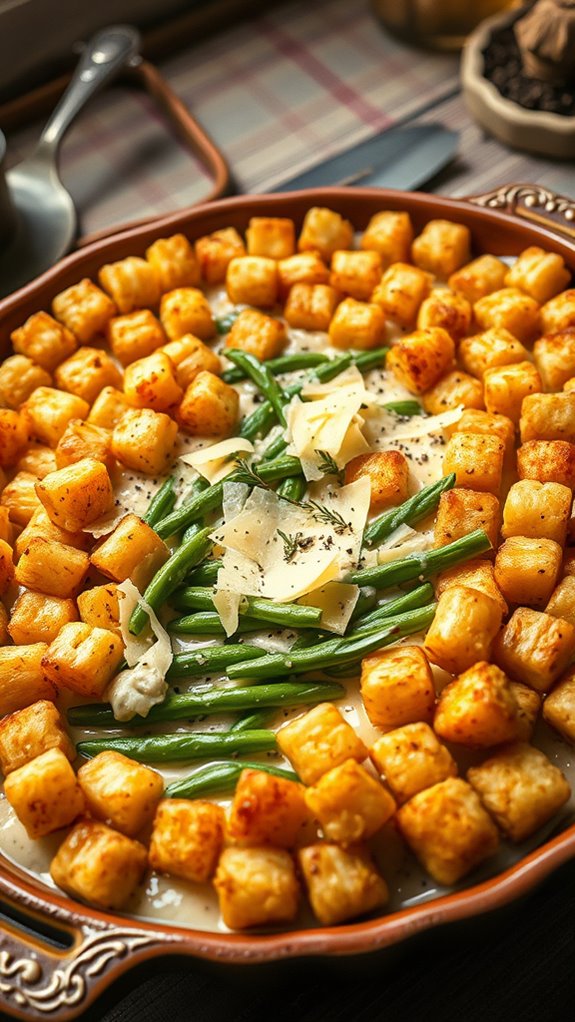 maple glazed green bean casserole