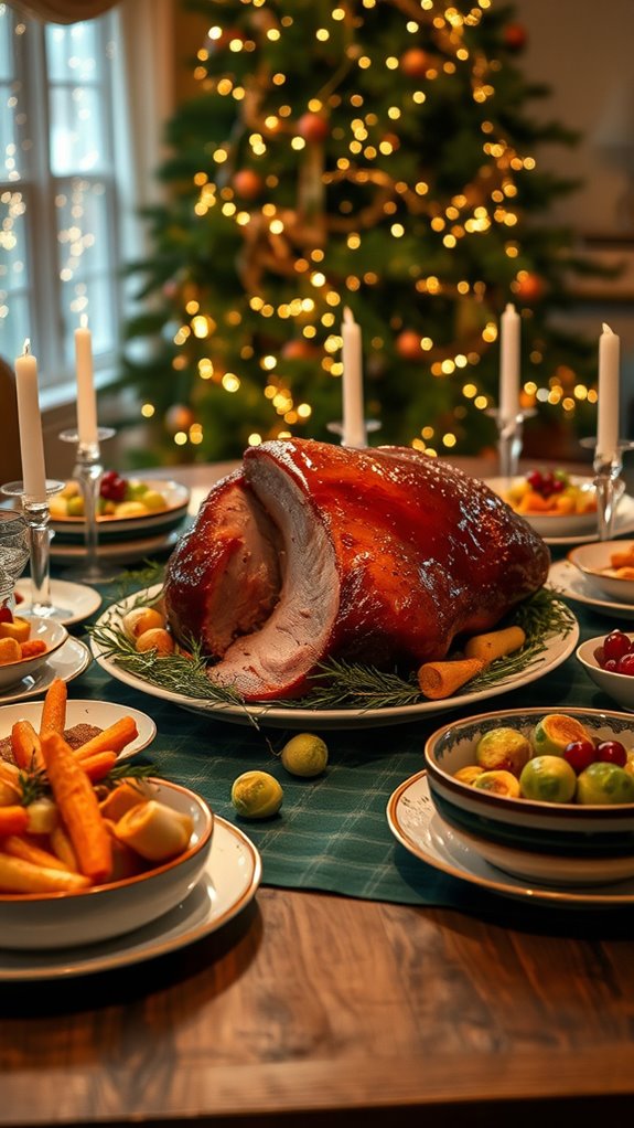 maple glazed holiday ham