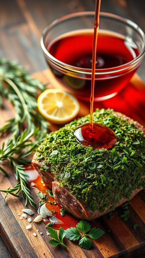 marinade infuses flavorful tenderness