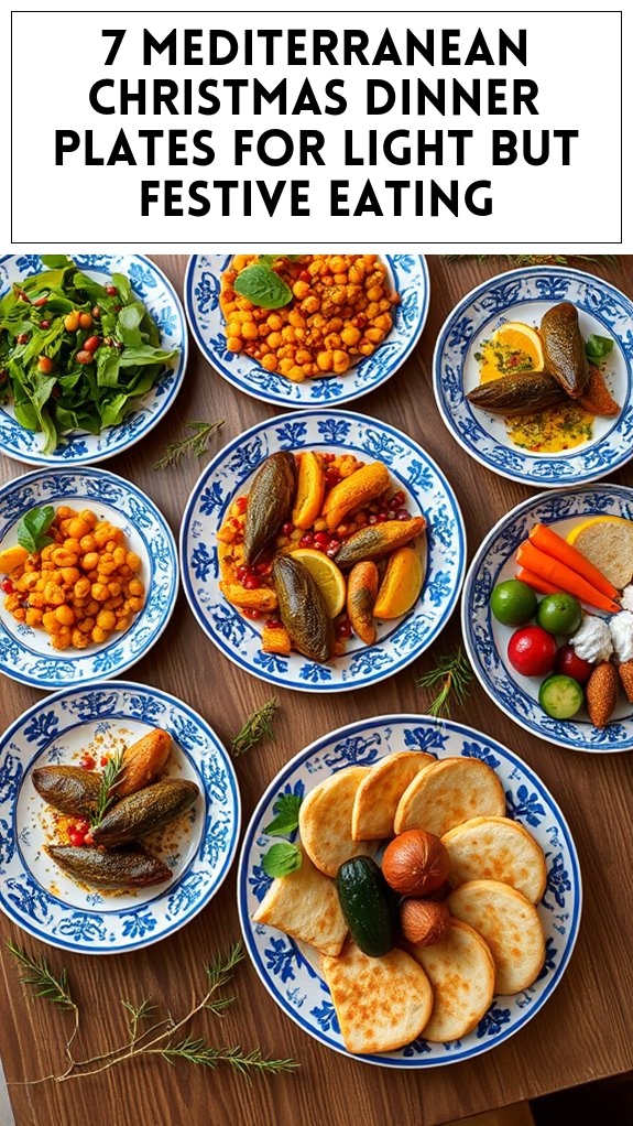 mediterranean festive dinner plates