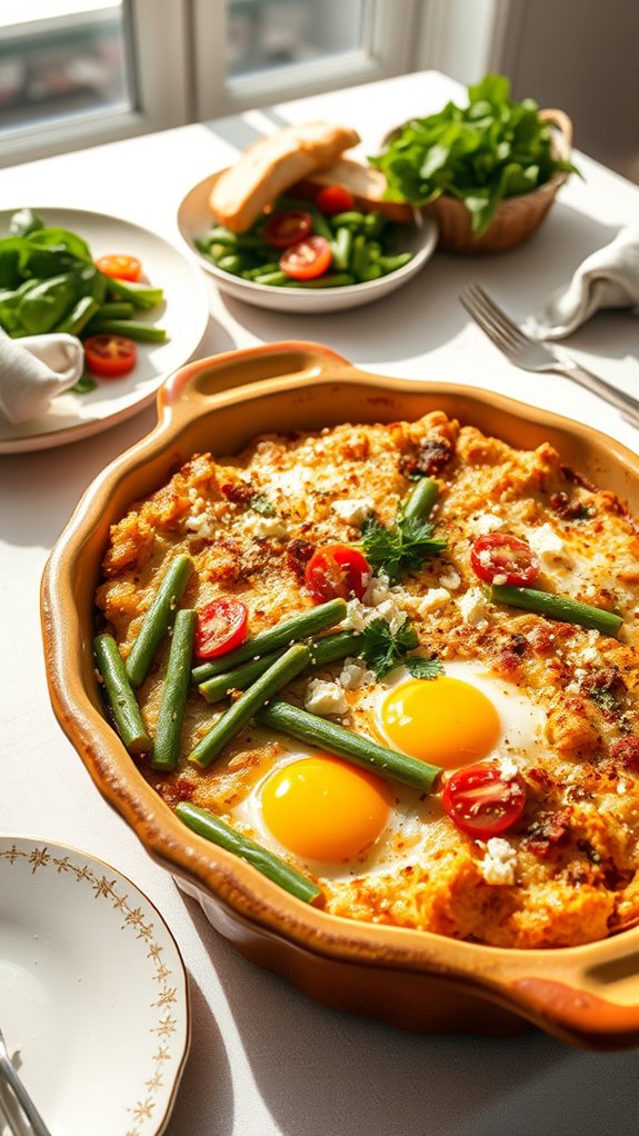 mediterranean green bean bake