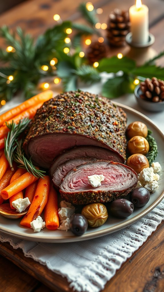 mediterranean herb crusted venison loin